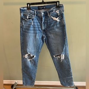 Abercrombie & Fitch distressed denim vintage stretch 90s slim size 32
